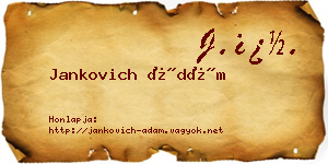 Jankovich Ádám névjegykártya