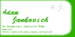 adam jankovich business card