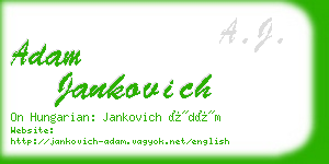 adam jankovich business card